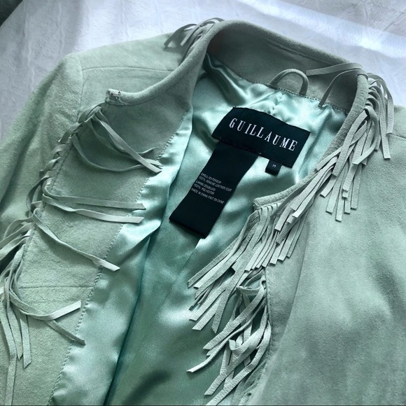 VINTAGE Fringed Suede Jacket Size M - Picture 2 of 5